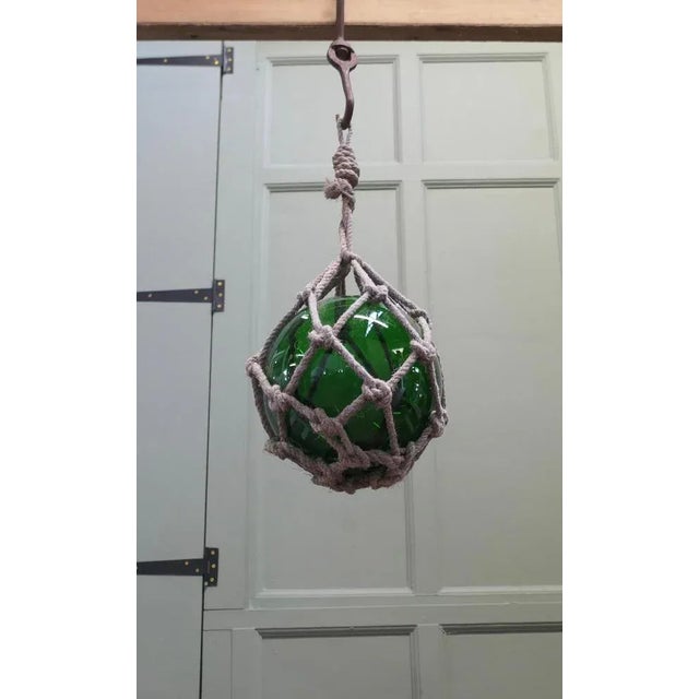 Large Vintage Hand Blown Glass Fishing Float For Sale - Image 6 of 8
