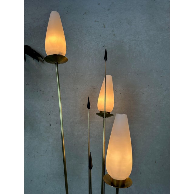 Vintage Brass Floor Lamp from Lunel, 1950s For Sale - Image 10 of 12