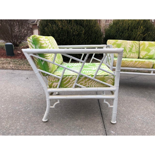 Vintage Meadowcraft Faux Bamboo Outdoor Patio Set | Chairish
