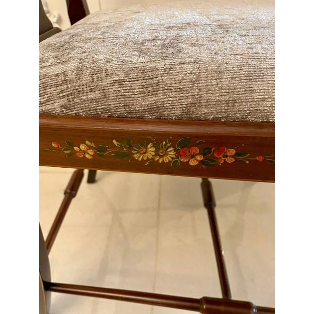 Edwardian Mahogany Decorated Desk Chair For Sale - Image 11 of 18