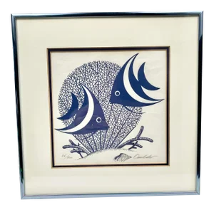 Vintage Framed Fish Print
