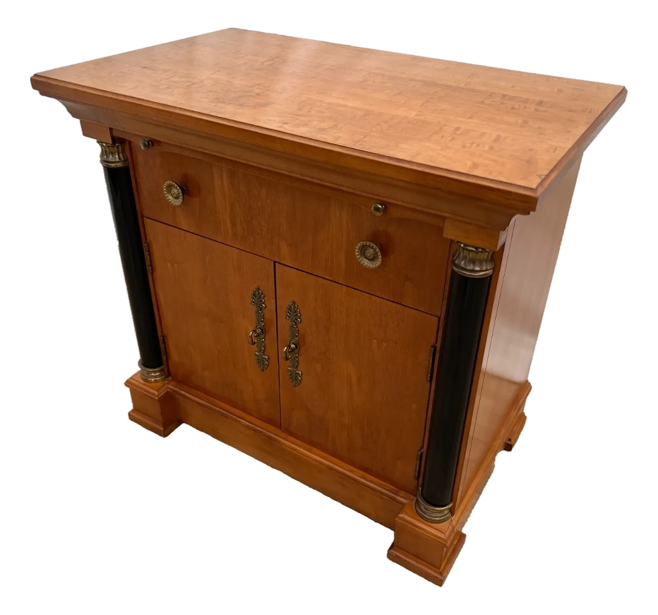 Vintage Nightstand Side Table Drawer Cabinet Note Pull Thomasville