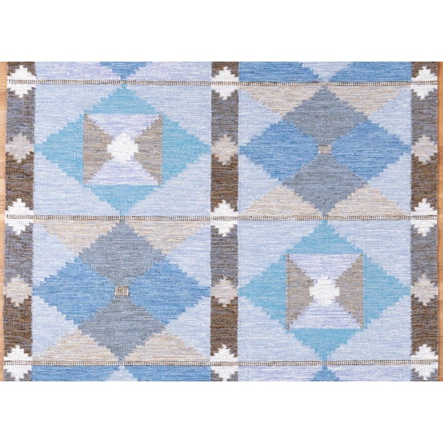 Mid 20th Century Swedish Rollakan Rug 6.7x4.8 For Sale - Image 4 of 6