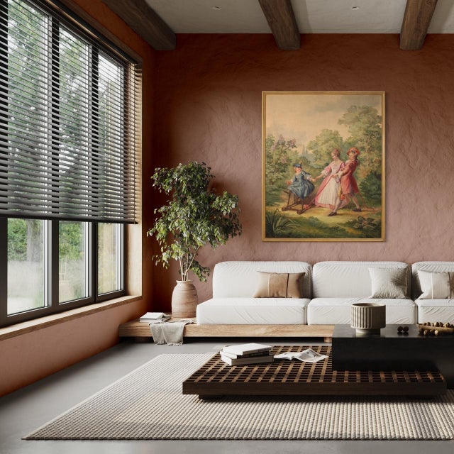 Italian Artist, Romantic Scene, 20th Century, Oil on Canvas, Framed For Sale - Image 16 of 17