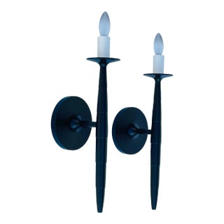 Isabelle Sconces in Rubbed Bronze Finish by Marian Jamieson - A Pair For Sale