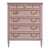 Mid Century Transitional Highboy Dresser in Pink- Newly Painted For Sale