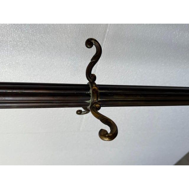 Early 20th Century Bronze and Brass Burnished Art Nouveau Belle Epoque Hanger, Bronze Grifone Feet For Sale - Image 4 of 18