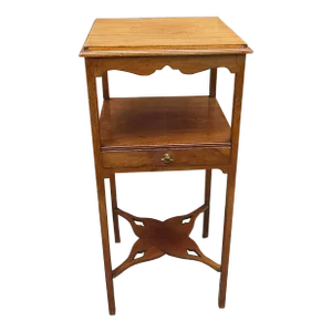 Early 20th Century Georgian Three Tier One Drawer Mahogany Side Table