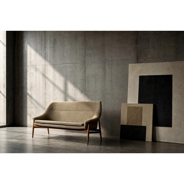 Mid-Century Modern Scandinavian Two-Seater Grace Sofa in Brown Fabric from Ikea, 1961 For Sale - Image 13 of 18