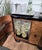 1960s Mid-Century Art Deco Italian Burl Walnut Mosaic Dry Bar Cabinet with Mirror, 1960s For Sale - Image 5 of 12