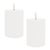 2020s FIA Wick White Pillar Candle (Set of 2) For Sale - Image 5 of 5