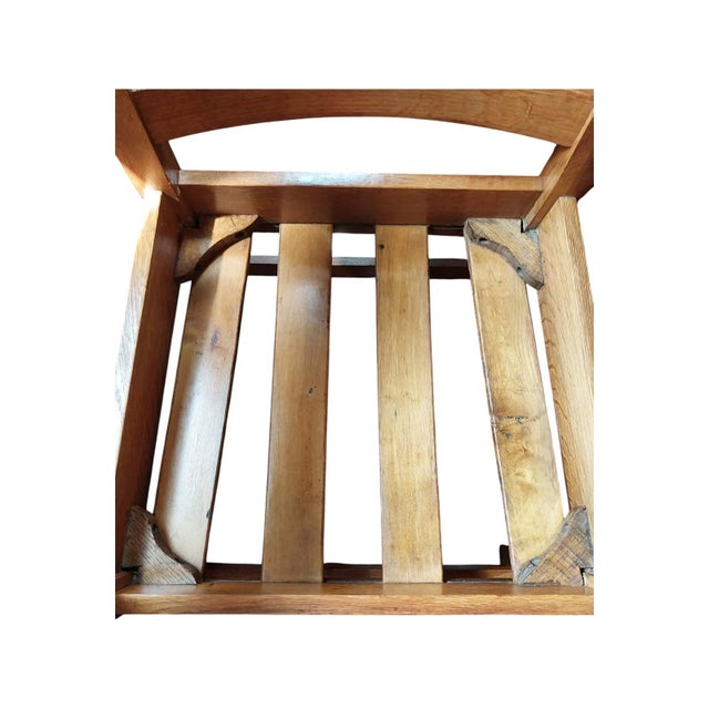 Mission 1910s Charles P. Limbert Mission Oak Slatted Arm Chair, Grand Rapids Signed For Sale - Image 3 of 7