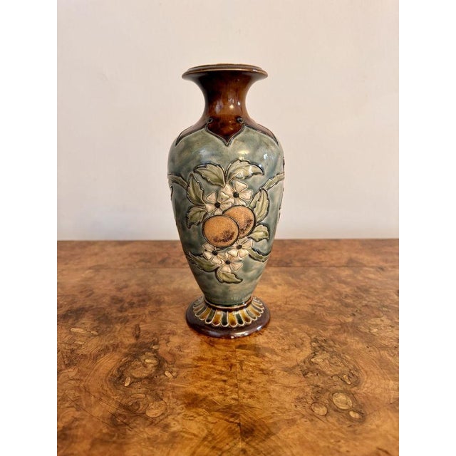 Late 19th Century Vases by Eliza Simmance for Doulton Lambeth, 1884, Set of 2 For Sale - Image 5 of 9