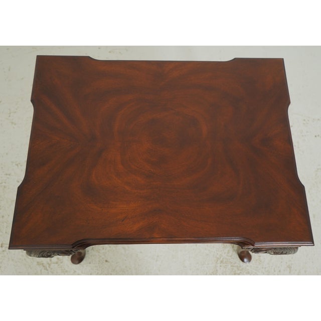 Traditional Ethan Allen Georgian Style Mahogany Occasional Lamp Table For Sale - Image 3 of 14