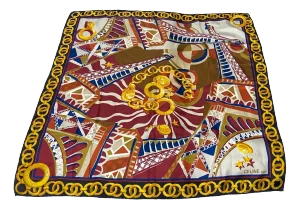 1990s Vintage Large Silk Foulard by Celine Paris