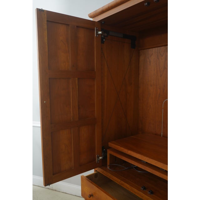 Wood Stickley Cherry Armoire Tv Cabinet For Sale - Image 7 of 17