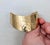 Vintage C1976 Signed Napier Goldtone Wavy Cuff Bracelet For Sale - Image 12 of 16