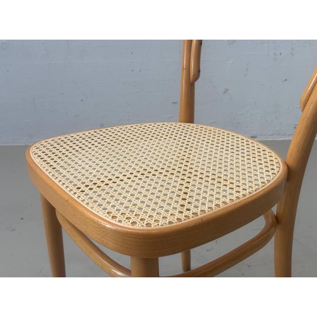 Brown Bentwood Chair with Viennese Caning by Michael Thonet for Wohnbedarf, 1960s For Sale - Image 8 of 18