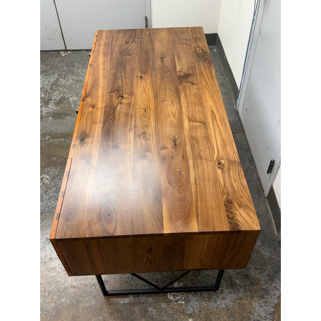 Crate & Barrel Atwood Rustic Industrial Desk For Sale In San Francisco - Image 6 of 12