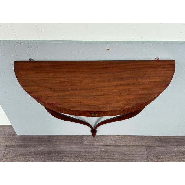 1950s Vintage Italian Half-Moon Console Table, 1950s For Sale - Image 5 of 14