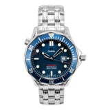 Omega Seamaster Diver 300m 41mm 2221.80 Blue Dial Stainless Steel Quartz Watch For Sale