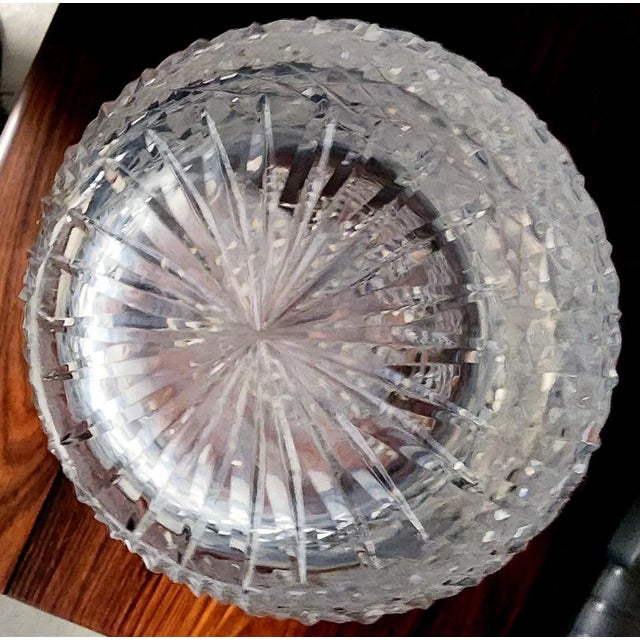 Transparent Antique Late 19th Century American Brillant Period Fine Lead Cut Crystal Wine Decanter For Sale - Image 8 of 13