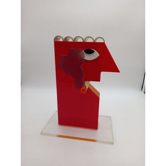 Fortunato Depero for Area Studio, Lucky Smoker, 1980s, Plastic Sculpture For Sale - Image 6 of 6