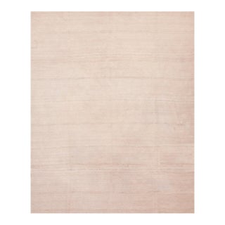 1940s Ivory Cream Tribal Stripe Kilim Antique Flat Woven Nw Persian Rug 8'2" X 9'9" Wool Carpet For Sale