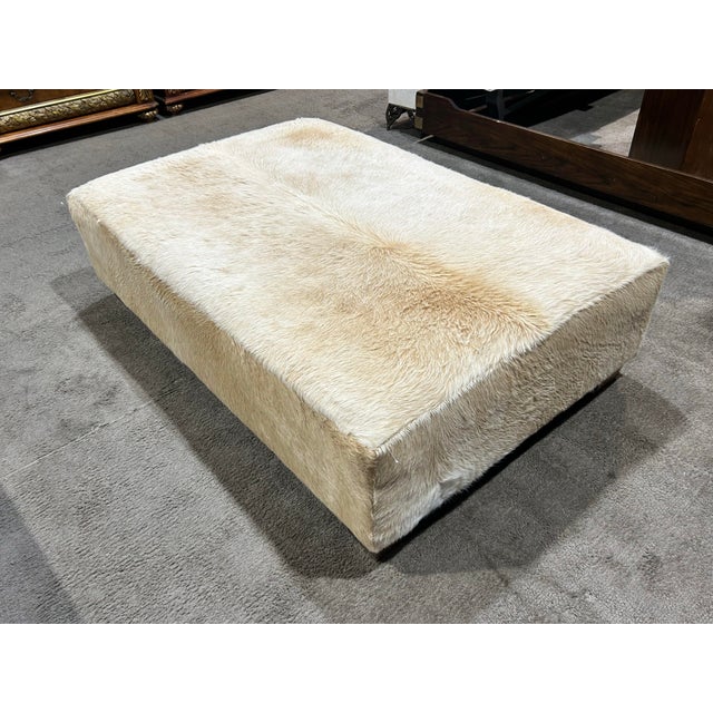 Contemporary Hair on Hide Ottoman For Sale - Image 4 of 8