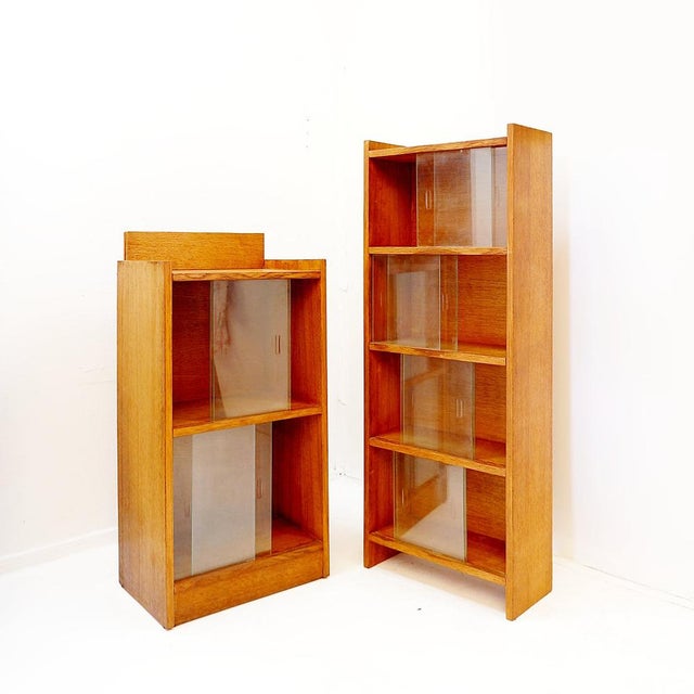 Tall Mid-Century Glazed Bookcase, 1960s For Sale - Image 10 of 15