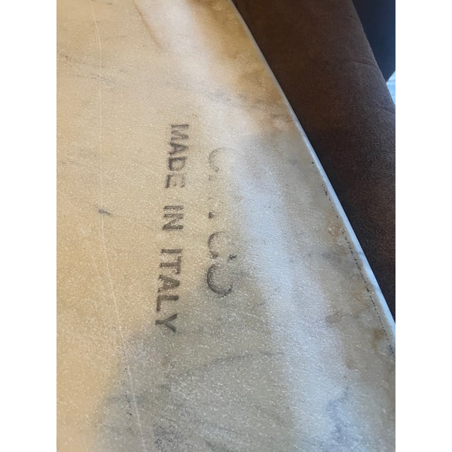 Coffee 1940s Kimball Victorian Lyre Harp Marble Coffee Table For Sale - Image 8 of 18