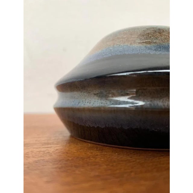 Blue Small Mid-Century German Ceramic Vase, 1960s For Sale - Image 8 of 11