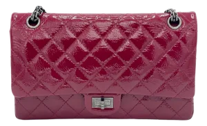 Chanel Red Quilted Patent Leather 2.55