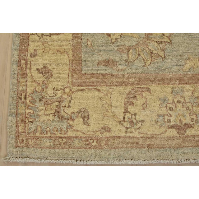 Ziegler Rug 5’2” X 5’4” Blue Wool Traditional Hand-Knotted Oriental Carpet For Sale - Image 9 of 12