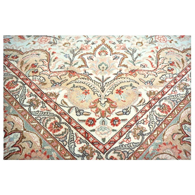 Textile Antique Persian Tabriz Wool 10x13 Tan, Red and Ivory Handmade Area Rug #9902412 For Sale - Image 7 of 8