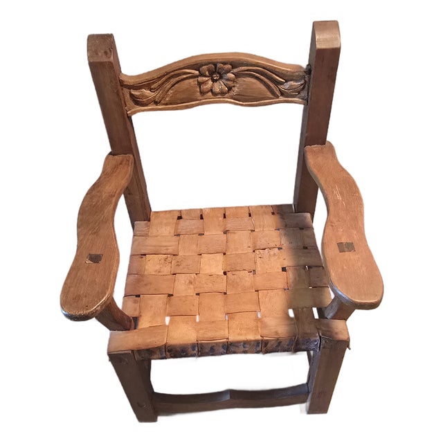 Vintage Spanish Rustic Chair For Sale
