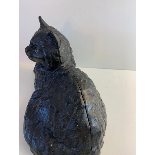 1950s 1950 Cast Iron Fireplace Place Door Stop Cat For Sale - Image 5 of 11
