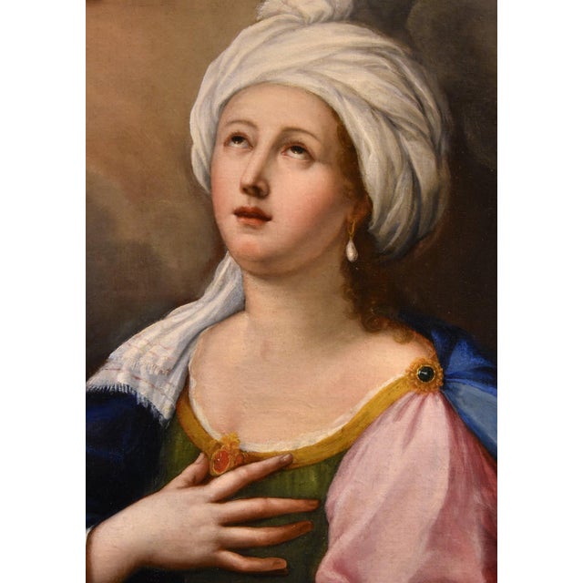 Lucas de la Haye / Luca Fiammingo, Saint Cecilia, 1650, Oil on Canvas, Framed For Sale - Image 4 of 11