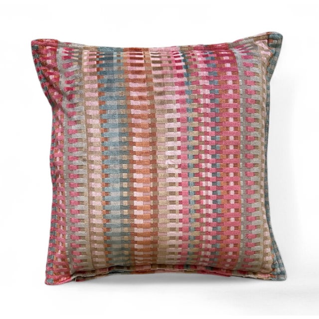 We make our pillows from Designer Remnant Fabrics we buy from furniture manufacturers with left over COM (customer own...