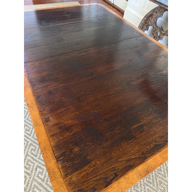 Custom Made English Extending Dining Table For Sale In Nashville - Image 6 of 11
