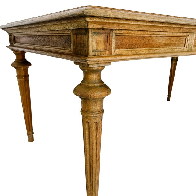 Restoration Hardware French Farmhouse Salvaged Oak Rectangular Dining Table For Sale - Image 10 of 11