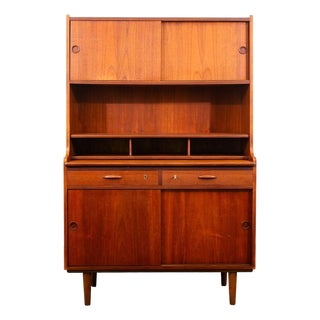 Mid Century Danish Modern Secretary Desk Bureau Denmark Vintage Drawers Vanity For Sale
