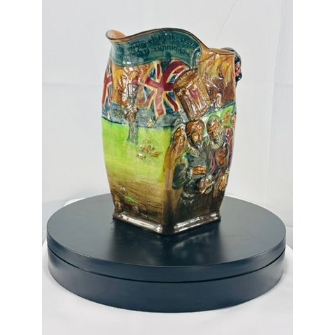 Ceramic Vintage Royal Doulton the Drake Jug No. 190 | Large English Historical Character Glazed Earthen Pottery Jug | Sir Francis Drake Nautical Pitcher For Sale - Image 7 of 18