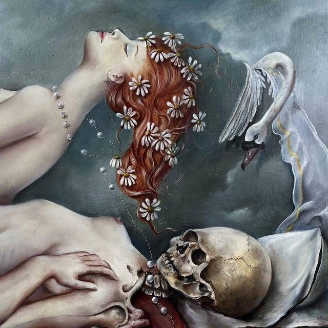 Joseph Laureys, Surrealist Scene, 1970s, Oil on Panel For Sale - Image 13 of 18