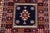 1980s Boho Chic Panel Shirwan Red/Blue Wool Runner Rug- 3'5''x11'2'' For Sale - Image 5 of 10