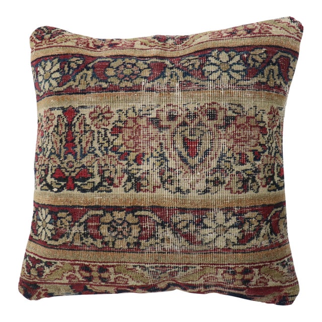 Persian Kerman Rug Pillow For Sale