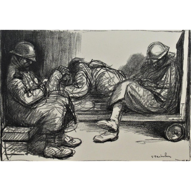 Artist: Theophile Alexandre Steinlen (Swiss, 1859-1923) Title: Le Repos du Soldat Year: c.1915 Medium: Lithograph Edition:...