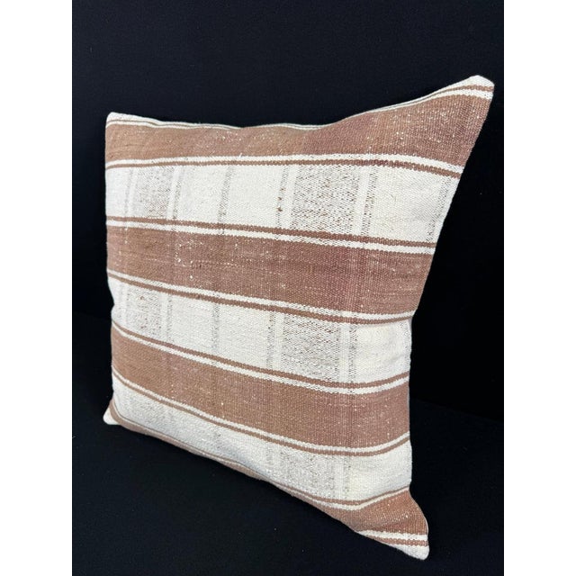 Turkish Hemp Pillow Cushion Natural Beige Brown Pillow Cushion Cover 24x24 #30343 Enhance your home decor with our Kilim...