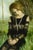 In "Listening," a figure in a delicate black lace dress sits serenely amidst lush green grass, embodying a moment of...