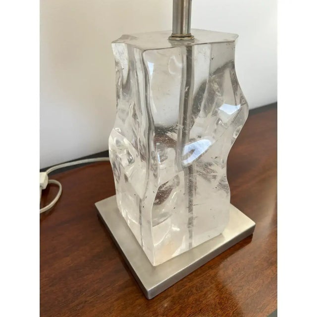 Gemstone Jacques Garcia for Baker Furniture Polished Quartz Table Lamp For Sale - Image 7 of 7